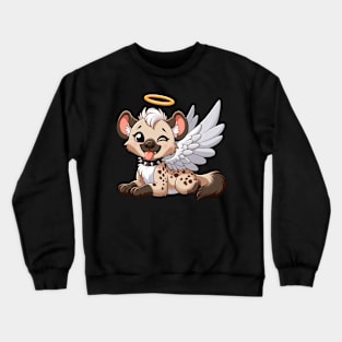 Hyena angel wings halo fantasy Crewneck Sweatshirt